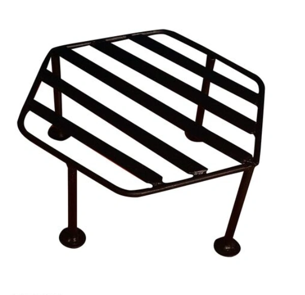 Hexagon Iron Planter Stand It is Suitable For Outdoor as Well as Indoor Pack of2 - Free Size, Black, Iron, Pack of 2, Hexagon
